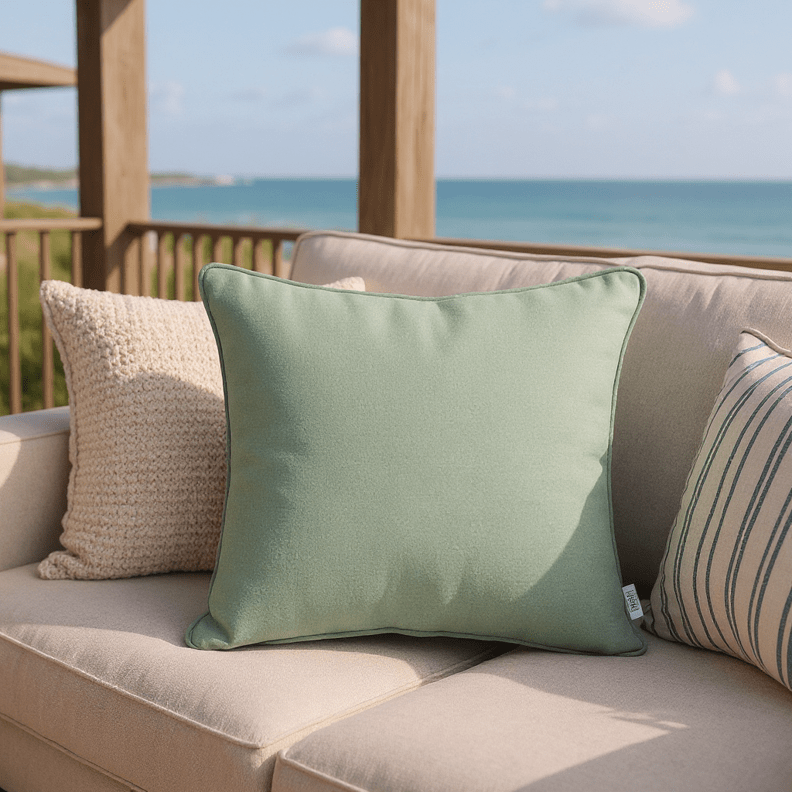 Sunbrella Cast Greens & Blues Square Throw Pillow - RSH Decor