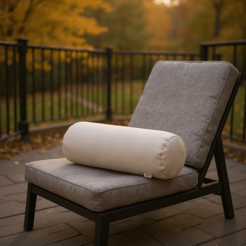 Sunbrella Cast Neutrals Bolster Neck Roll Pillow - RSH Decor