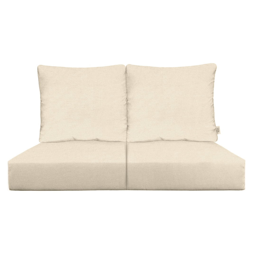 Sunbrella Cast Neutrals Deep Seating Pillow Back Loveseat Cushion Set - RSH Decor