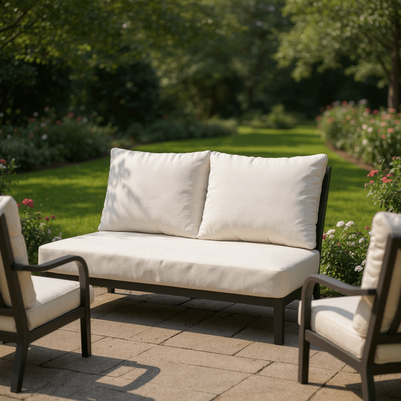 Sunbrella Cast Neutrals Deep Seating Pillow Back Loveseat Cushion Set - RSH Decor