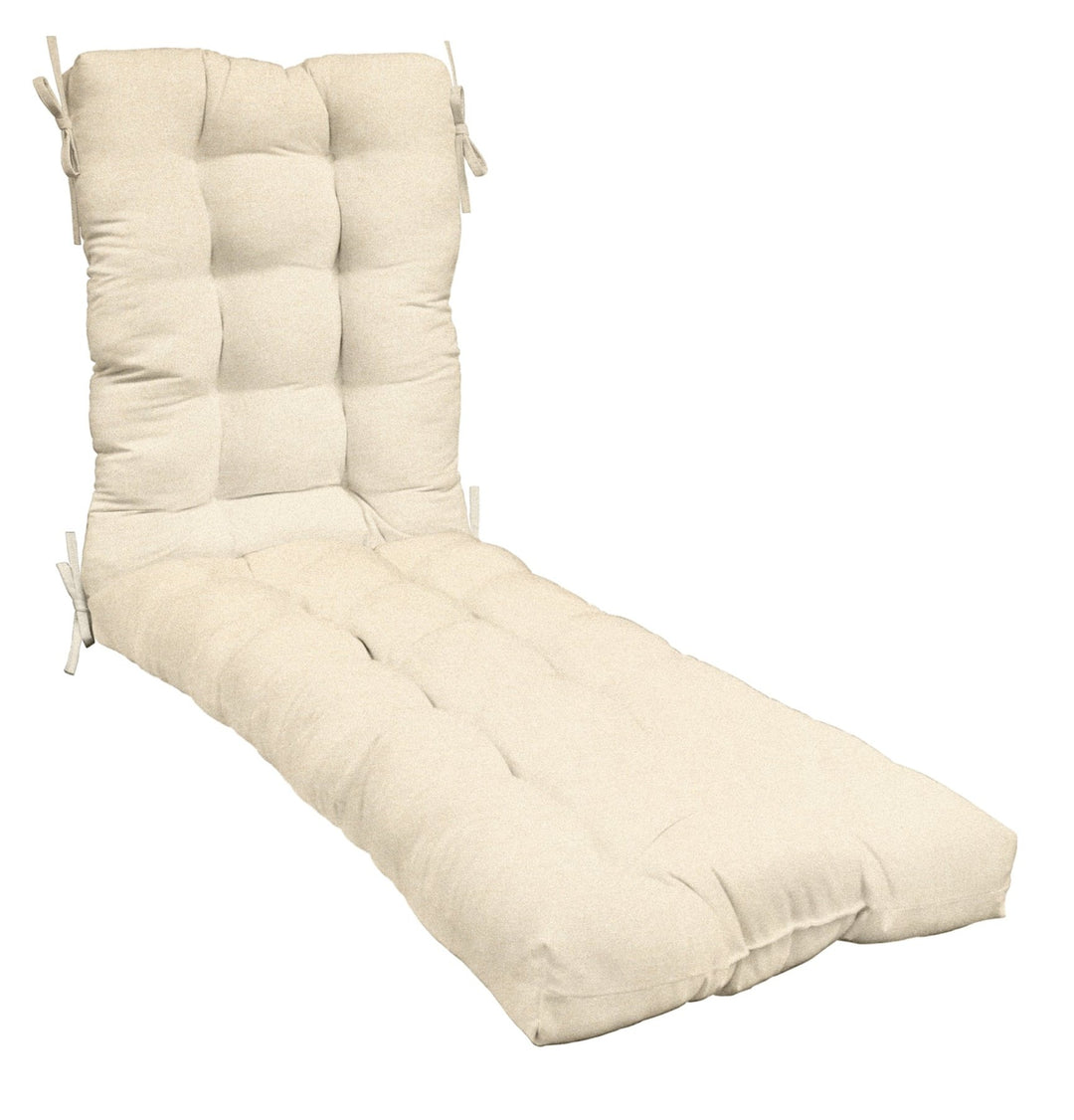 Sunbrella Cast Neutrals Tufted Chaise Lounge Chair Cushion - RSH Decor
