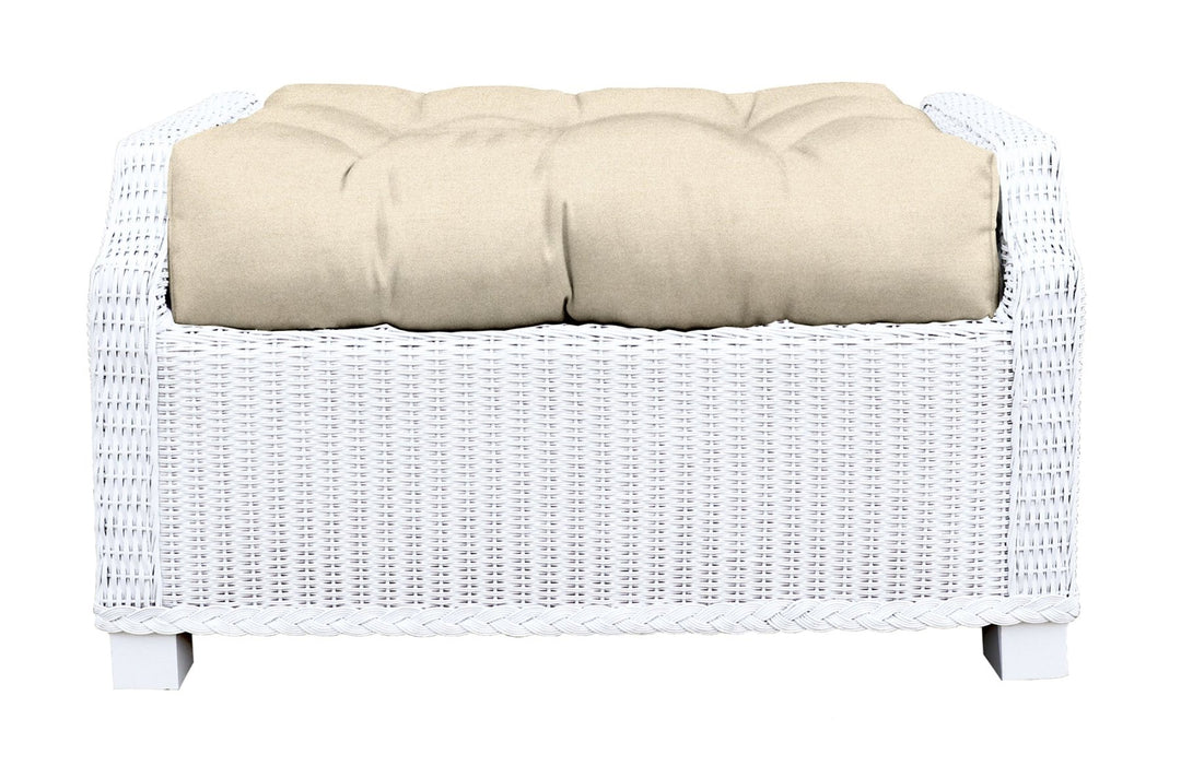 Sunbrella Cast Neutrals Tufted Ottoman Replacement Cushion - RSH Decor