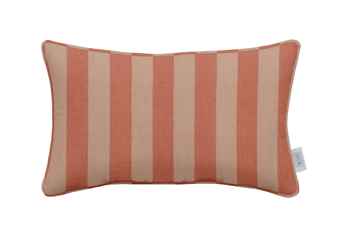 Sunbrella Designer Expressive Blush Stripes Lumbar Throw Pillow - RSH Decor