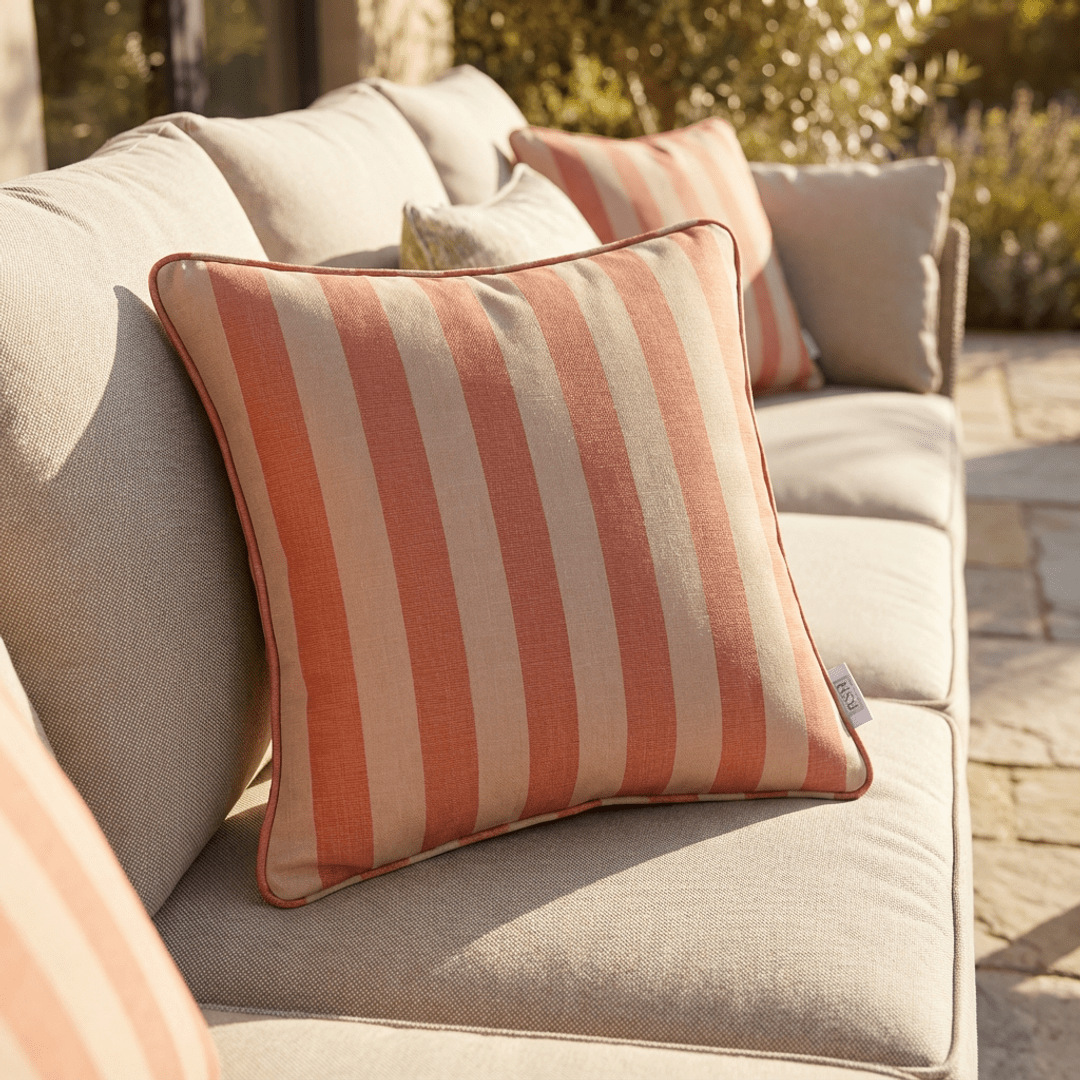 Sunbrella Designer Expressive Blush Stripes Square Throw Pillow (Copy) - RSH Decor