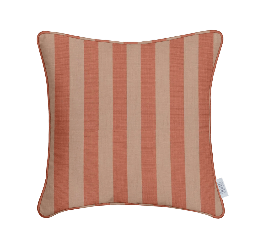 Sunbrella Designer Expressive Blush Stripes Square Throw Pillow (Copy) - RSH Decor