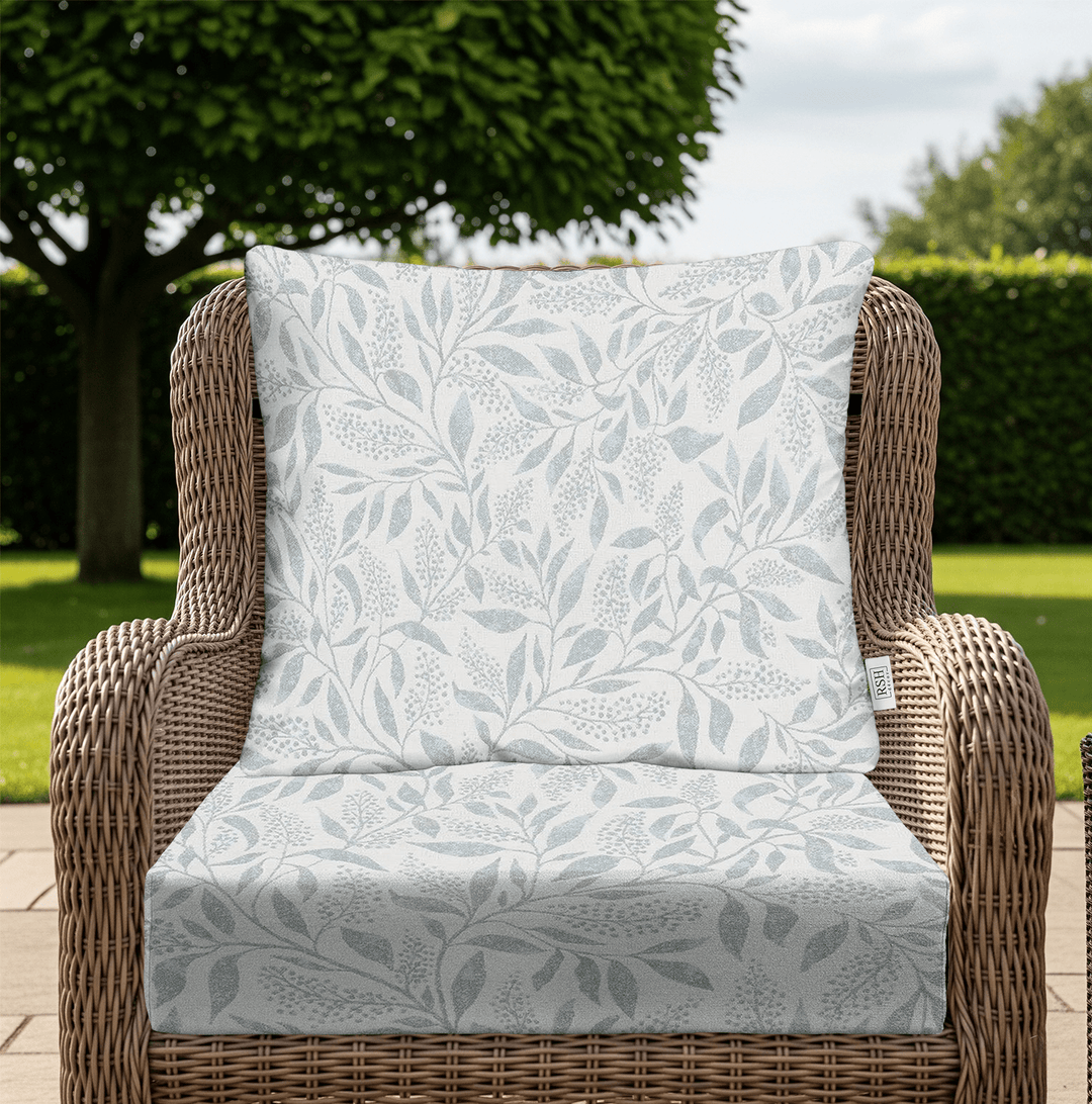 Sunbrella Designer Fusion Blues Deep Seating Pillow Back Chair Cushion Set - RSH Decor