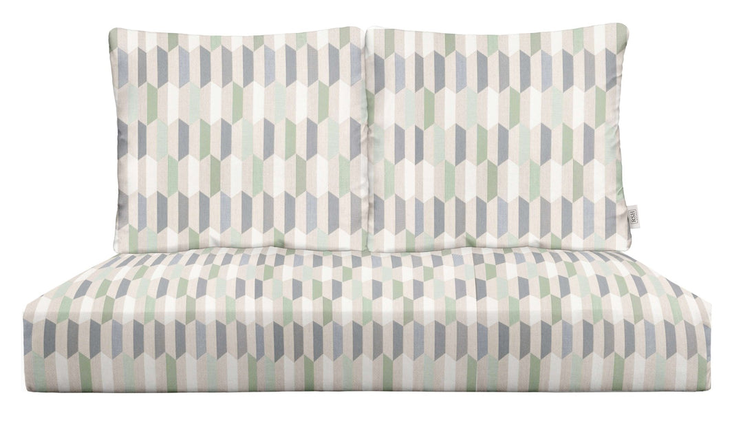 Sunbrella Designer Fusion Precise Spring Deep Seating Pillow Back Loveseat Cushion Set - RSH Decor
