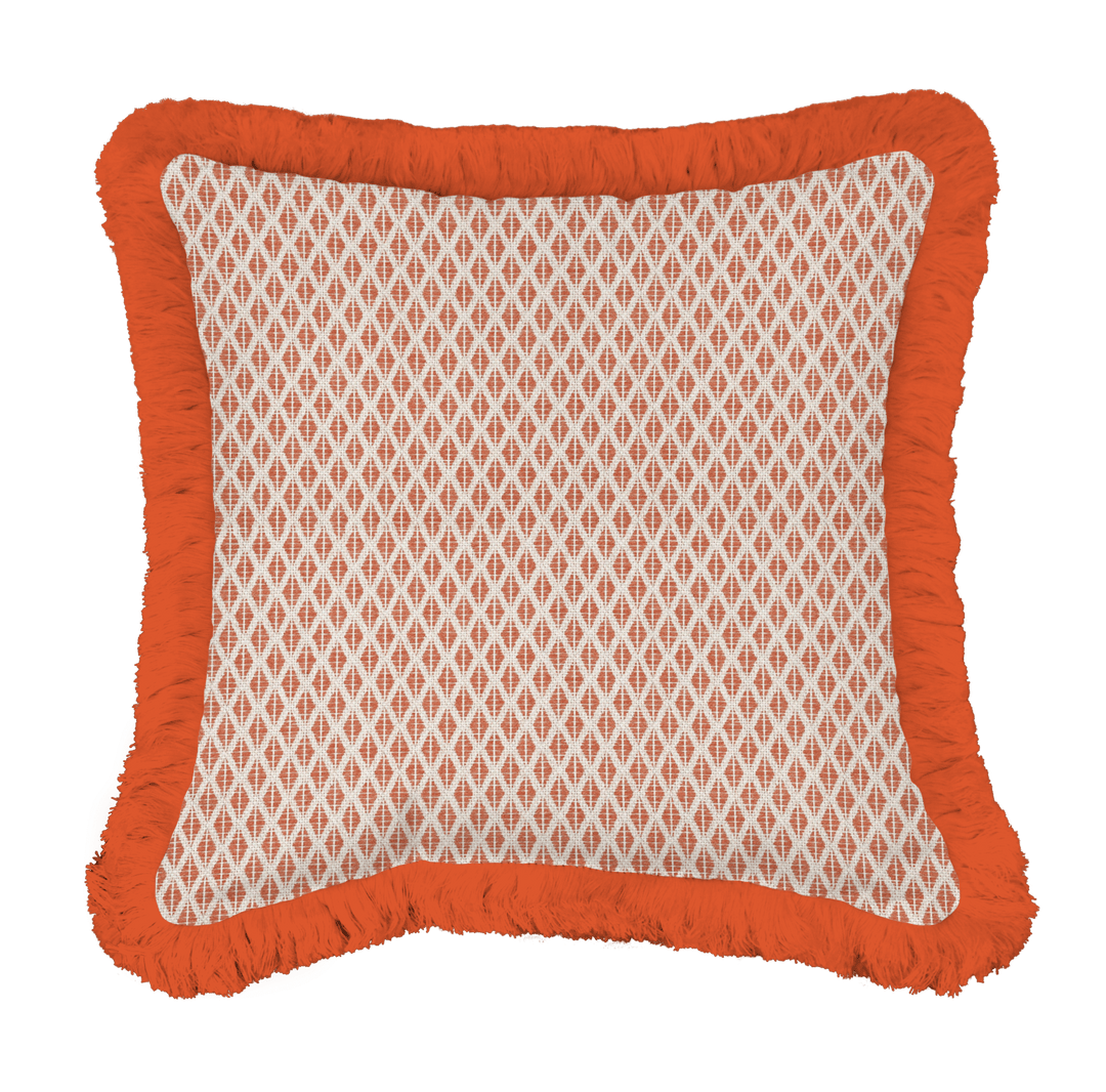 Sunbrella Designer Select Fall Collection Fringe Square Throw Pillow - RSH Decor