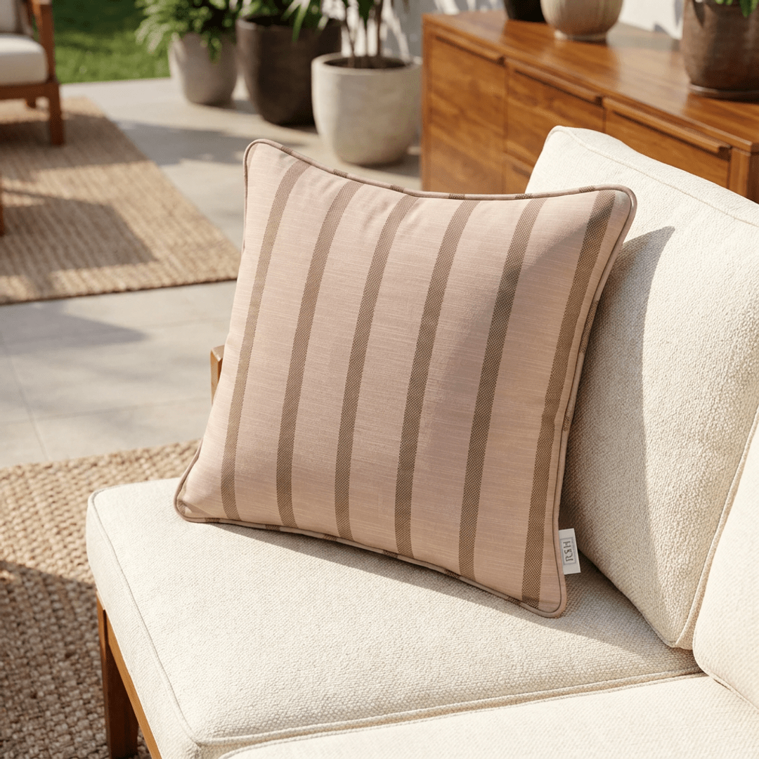 Sunbrella Designer Unwind Stripes Square Throw Pillow - RSH Decor