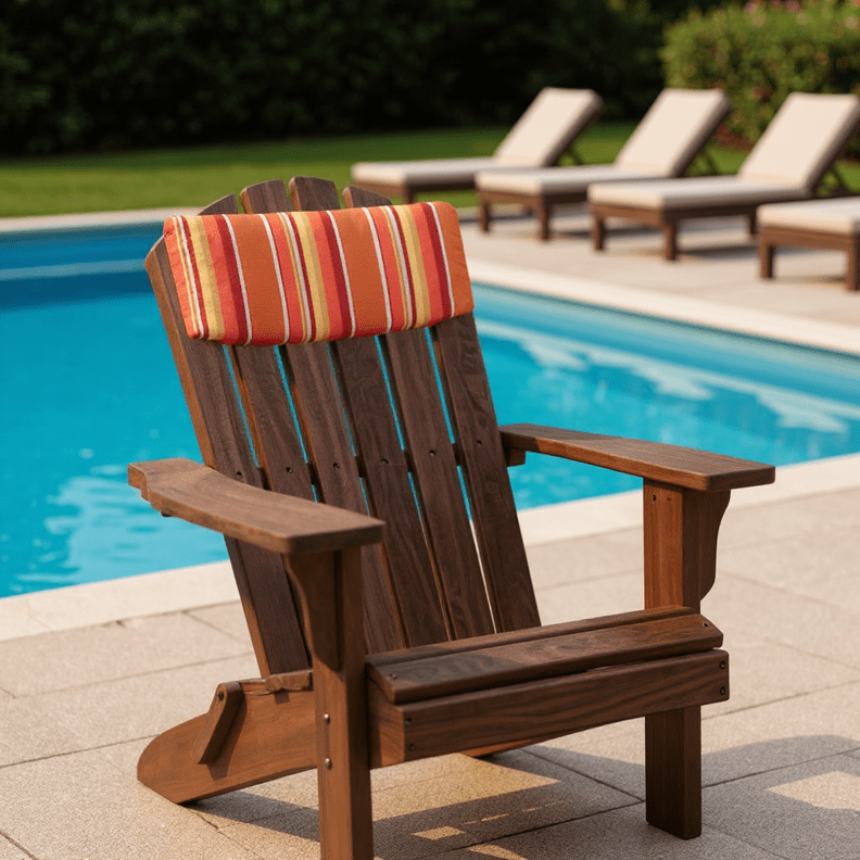Sunbrella Dolce Stripes Adirondack Head Rest Pillow - RSH Decor