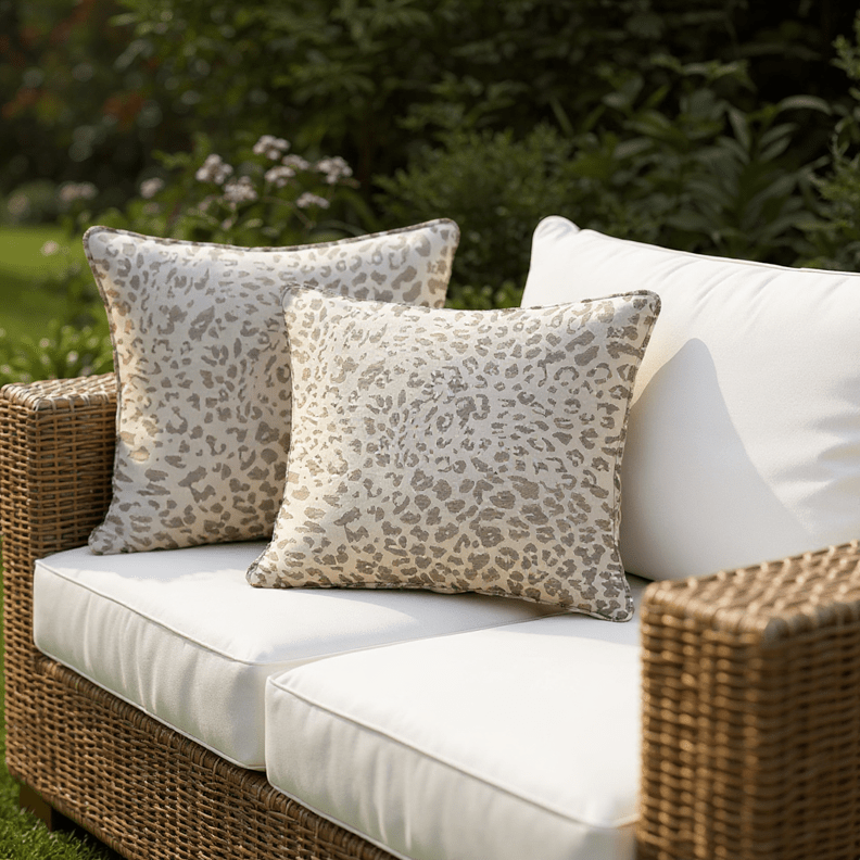 Sunbrella Instinct Dune Designer Square Throw Pillow - RSH Decor