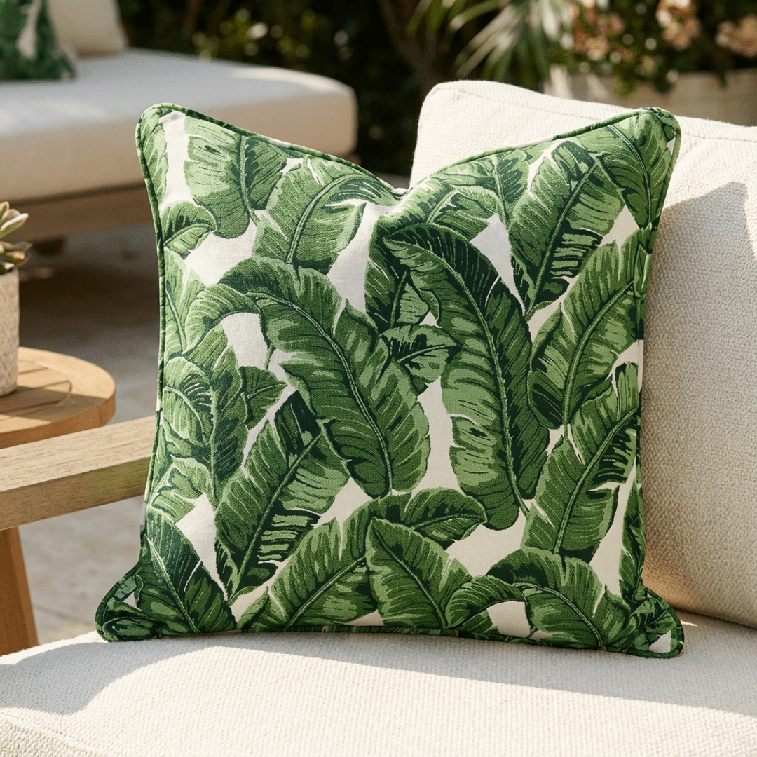 Sunbrella Jungle Tropics Designer Square Throw Pillow - RSH Decor