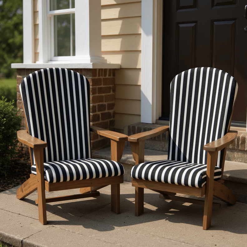 Sunbrella Stripes Foam Adirondack/Rocking Chair Cushion - RSH Decor