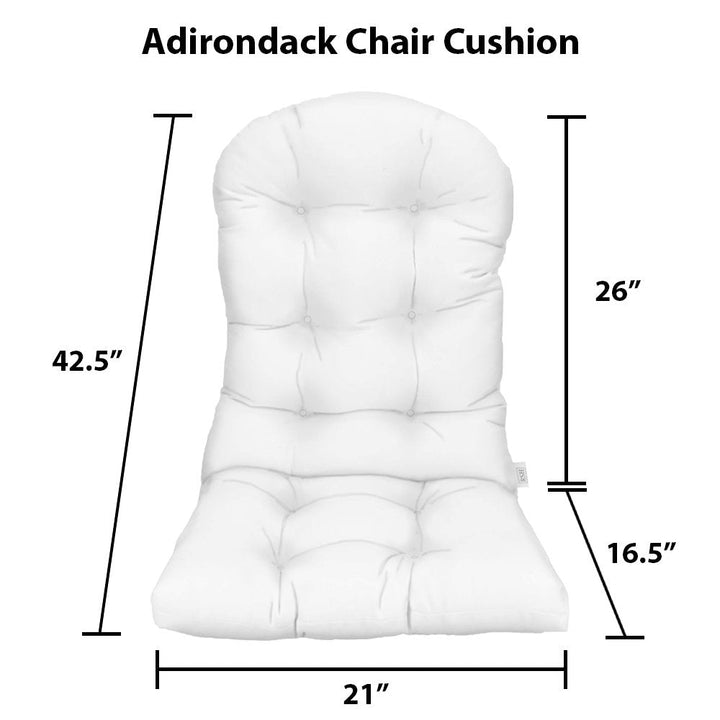 Tufted Adirondack Cushion | 42.5" H x 21" W | Sunbrella Performance Fabric | Sunbrella Canvas Antique Beige - RSH Decor