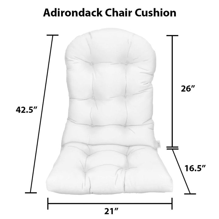 Tufted Adirondack/Rocking Chair Cushion| 42.5” H x 21” W | Black & White Stripe | SUMMER FLASH SALE - RSH Decor