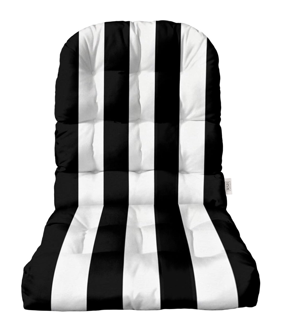 Tufted Adirondack/Rocking Chair Cushion| 42.5” H x 21” W | Black & White Stripe | SUMMER FLASH SALE - RSH Decor