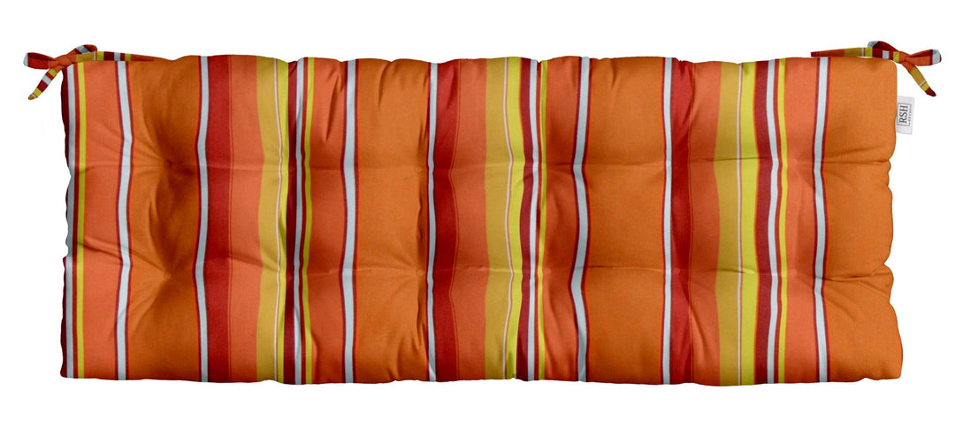 Tufted Bench Cushion with Ties | Sunbrella Patterns - RSH Decor