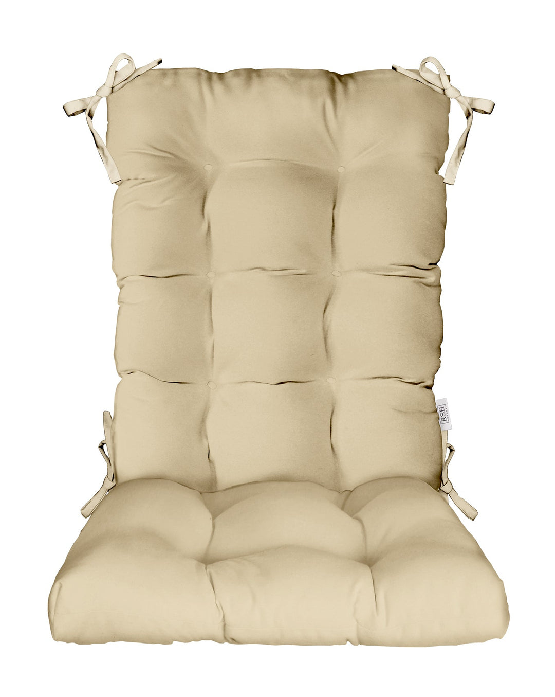 Tufted Rocker Rocking Chair Cushions | Standard 38" x 16" | Sunbrella Solids - RSH Decor