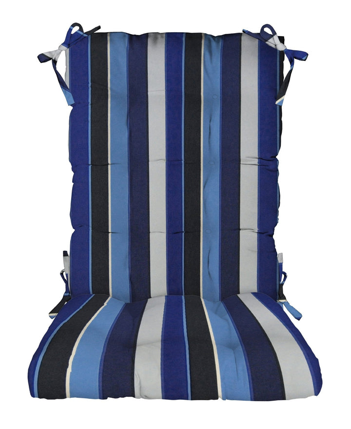 Tufted Rocking Chair Cushions | Regular or Large | Sunbrella Performance Fabric | Sunbrella Milano Cobalt - RSH Decor