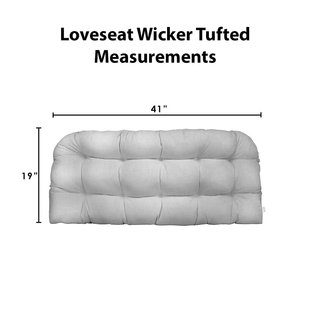 Tufted Wicker Loveseat Cushion | Reversible | 41” W x 19" D | Ivory | SUMMER FLASH SALE - RSH Decor