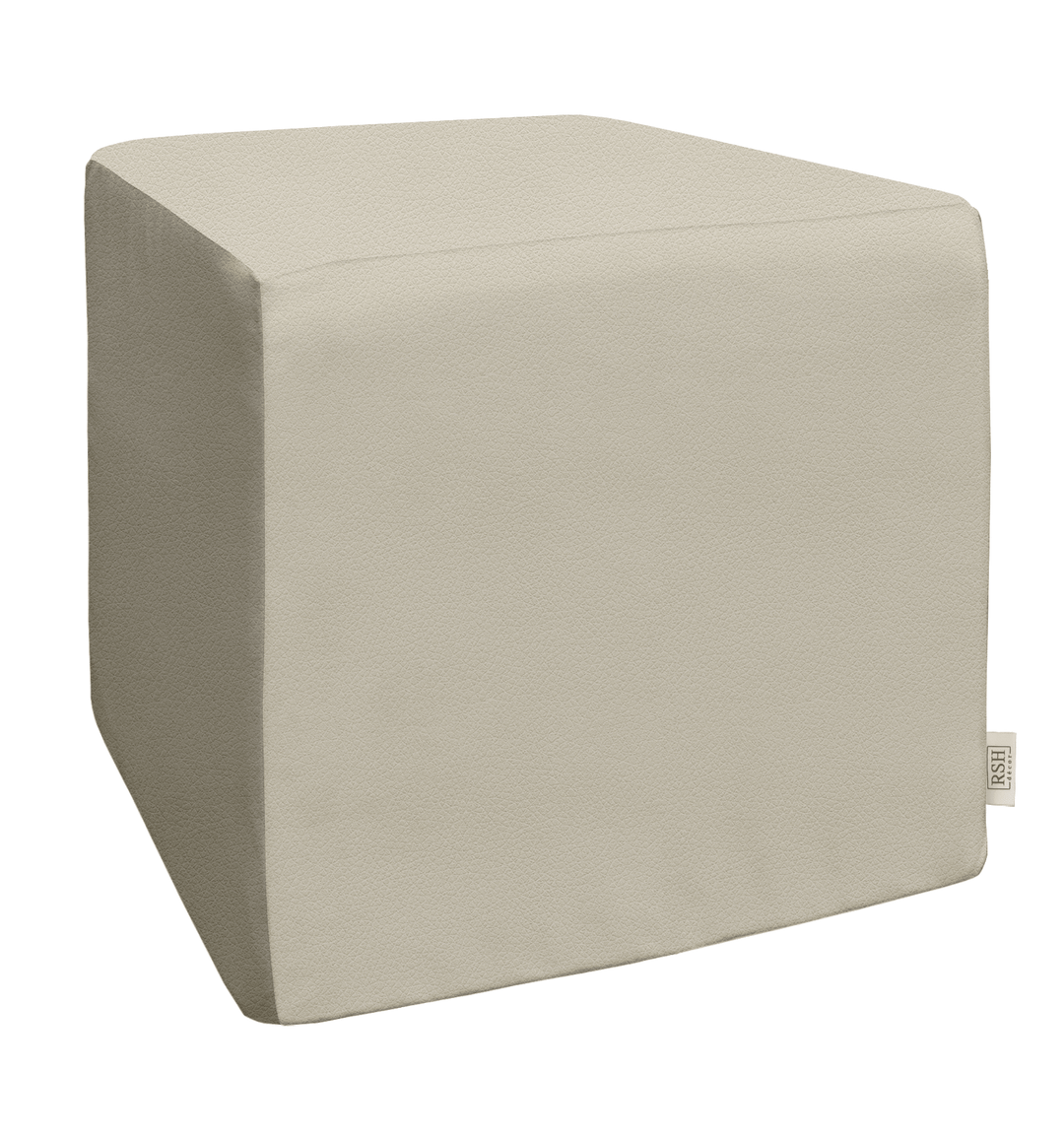 Ultraleather® Pumice Square Pouf/Cube - RSH Decor