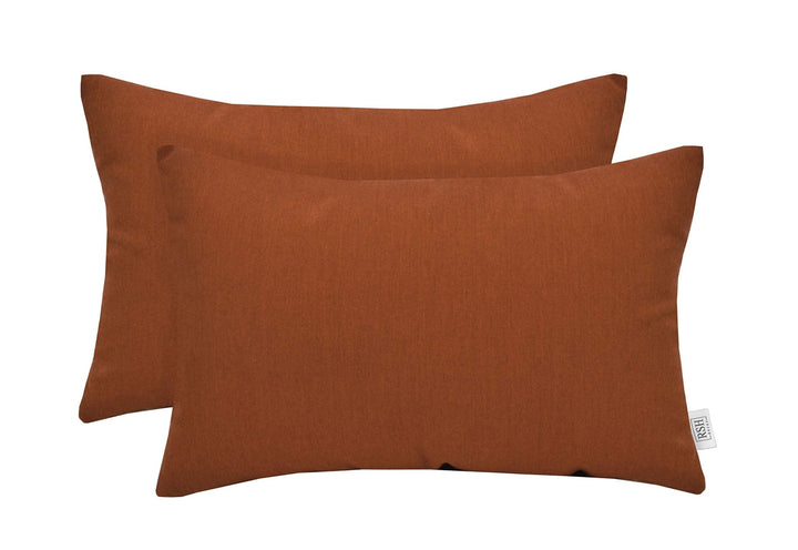 2 Pk of Pillows, Sunbrella Solid Colors, Size 20"x12", Lumbar - RSH Decor