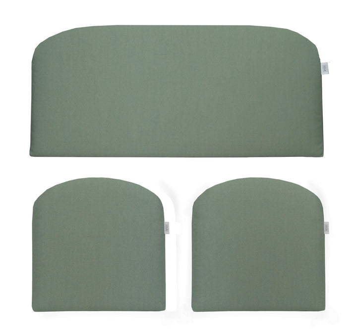 3 Piece Foam Wicker Cushion Set, Sunbrella Solids, 41" W x 19" D, 19" W x 19" D - RSH Decor