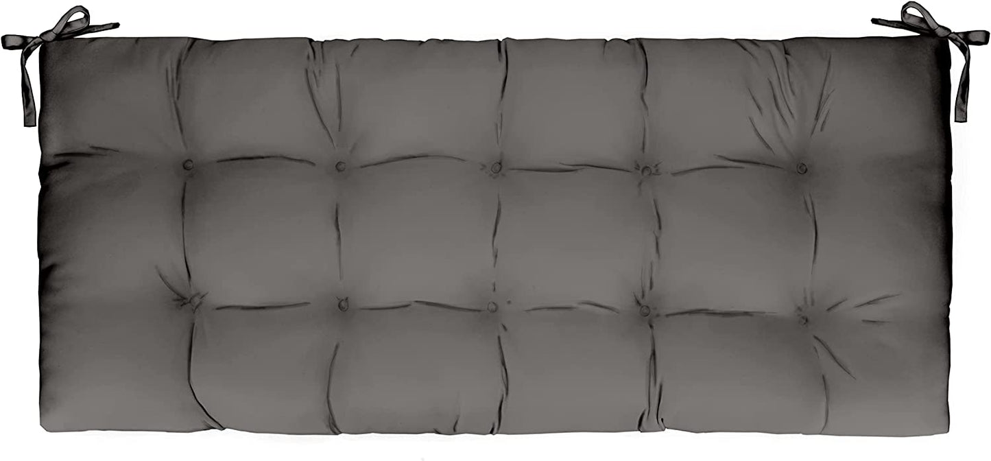 Tufted Bench Cushion with Ties, 72" x 18", Solid Colors