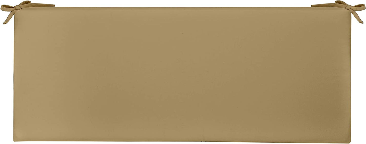 Foam Bench Cushion with Ties, 38" x 18" x 3", Solid Colors
