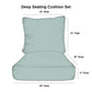 Deep Seating Pillow Back Chair Cushion Set, 26" x 30" x 5" Seat and 25" x 21" Back, Solid Colors