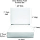 Deep Seating Foam Back Chair Cushion Set, 24" x 27" x 5" Seat and 24" x 21" x 3" Back, Solid Colors