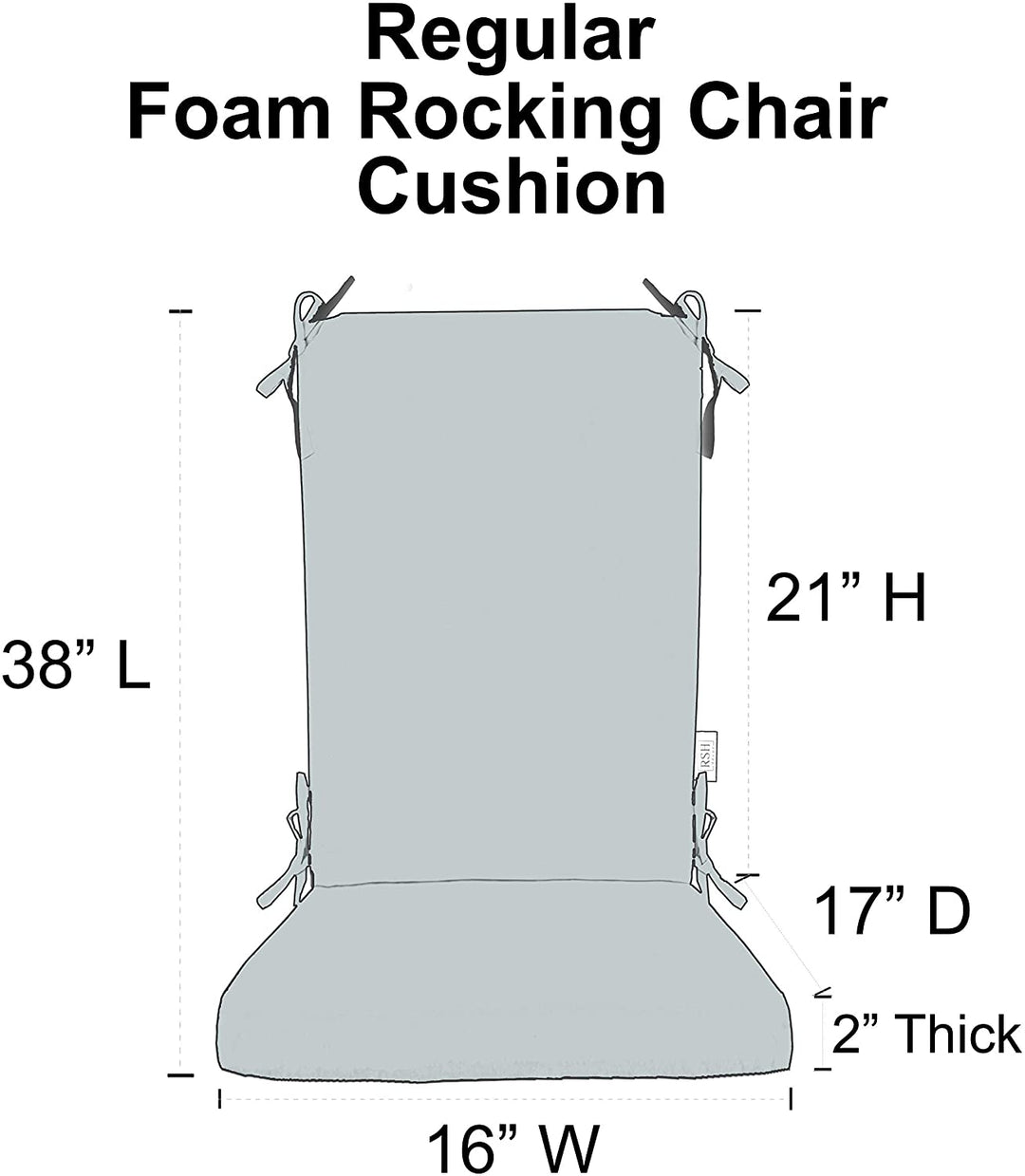 Foam Rocker Rocking Chair Cushions, Standard, Sunbrella Patterns