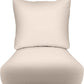 Deep Seating Pillow Back Chair Cushion Set, 24" x 27" x 5" Seat and 25" x 21" Back, Solid Colors