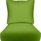 Deep Seating Pillow Back Chair Cushion Set, 24" x 27" x 5" Seat and 25" x 21" Back, Solid Colors