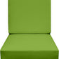 Deep Seating Foam Back Chair Cushion Set, 24" x 27" x 5" Seat and 24" x 21" x 3" Back, Solid Colors