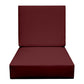Deep Seating Foam Back Chair Cushion Set, 24" x 27" x 5" Seat and 24" x 21" x 3" Back, Solid Colors