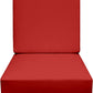 Deep Seating Foam Back Chair Cushion Set, 23" x 24" x 5" Seat and 23" x 19" x 3" Back, Solid Colors