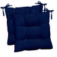 Tufted Dining Chair Cushions Set of 2, 16" x 16", Solids