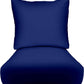 Deep Seating Pillow Back Chair Cushion Set, 26" x 30" x 5" Seat and 25" x 21" Back, Solid Colors