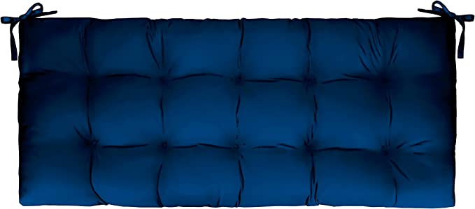 Tufted Bench Cushion with Ties, 36" x 14", Solid Colors