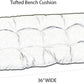 Tufted Bench Cushion with Ties, 36" x 14", Solid Colors