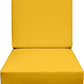 Deep Seating Foam Back Chair Cushion Set, 23" x 24" x 5" Seat and 23" x 19" x 3" Back, Solid Colors