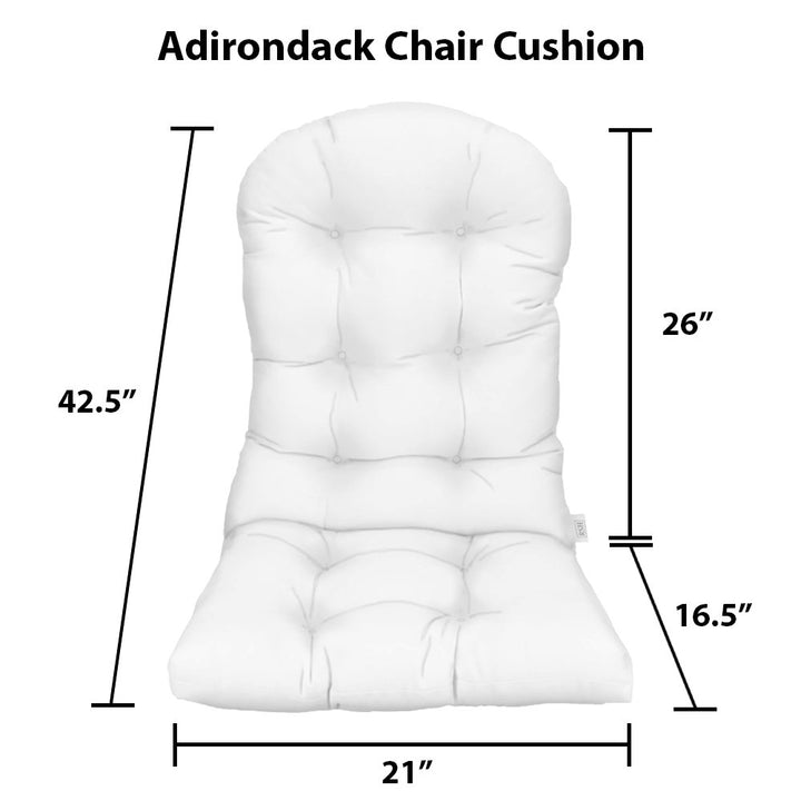 Adirondack Cushion, Tufted, 42.5" H x 21" W, Polyester Hunter Green - RSH Decor
