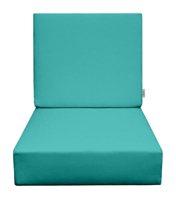 Deep Seating Foam Back Chair Cushion Set, 23" x 24" x 5" Seat and 23" x 19" x 3" Back, Sunbrella Solids - RSH Decor