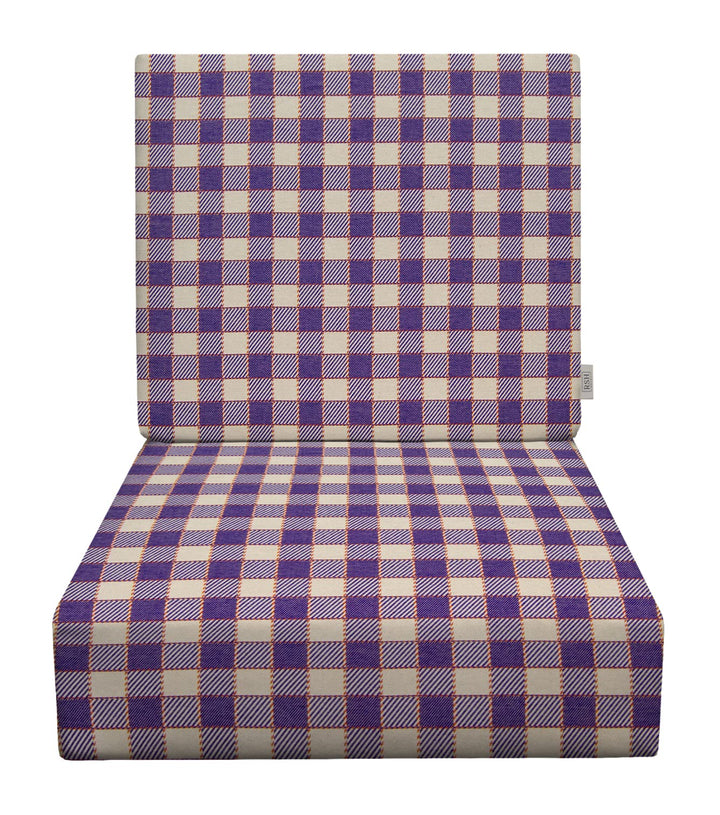 Deep Seating Foam Back Chair Cushion Set, 24" x 24" x 5" Seat and 24" x 21" x 3" Back, Sunbrella Pattern - RSH Decor