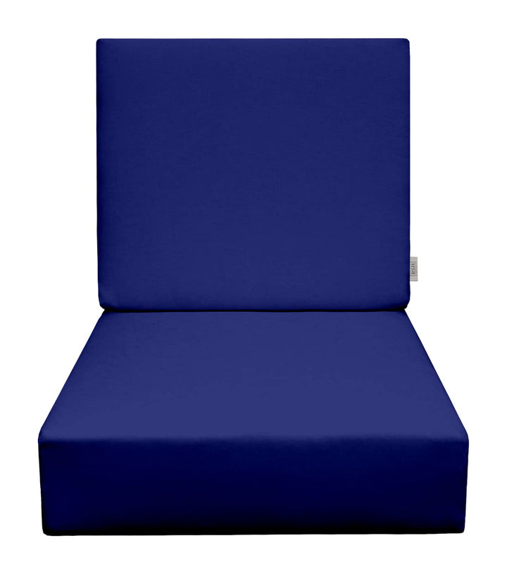 Deep Seating Foam Back Chair Cushion Set, 24" x 24" x 5" Seat and 24" x 21" x 3" Back, Sunbrella Solids - RSH Decor