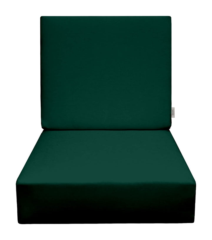 Deep Seating Foam Back Chair Cushion Set, 24" x 24" x 5" Seat and 24" x 21" x 3" Back, Sunbrella Solids - RSH Decor