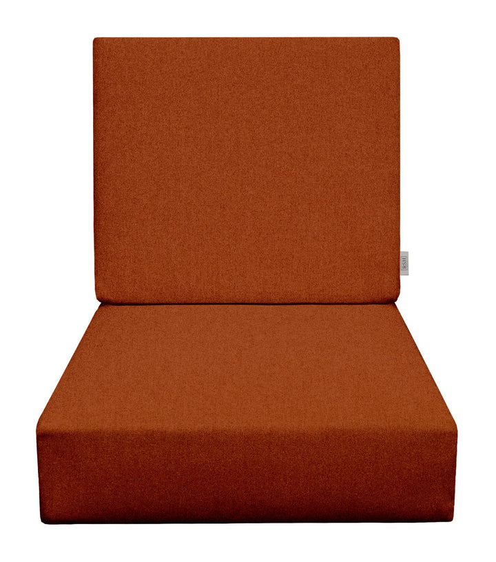 Deep Seating Foam Back Chair Cushion Set, 24" x 24" x 5" Seat and 24" x 21" x 3" Back, Sunbrella Solids - RSH Decor