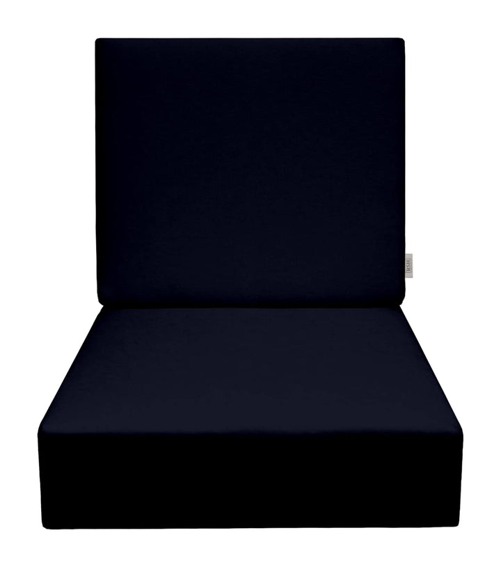 Deep Seating Foam Back Chair Cushion Set, 24" x 24" x 5" Seat and 24" x 21" x 3" Back, Sunbrella Solids - RSH Decor