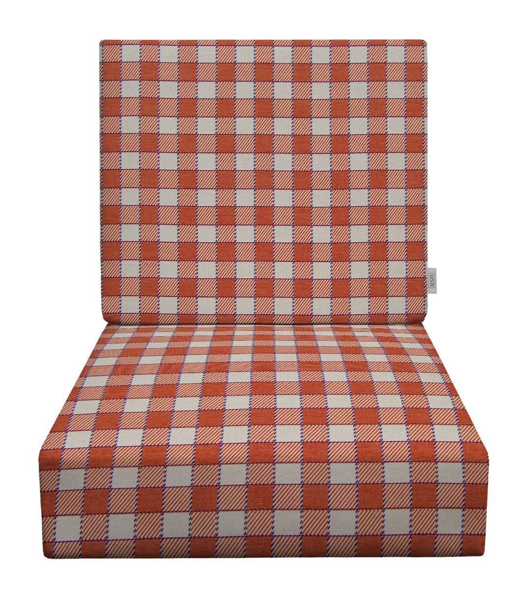 Deep Seating Foam Back Chair Cushion Set, 24" x 27" x 5" Seat and 24" x 21" x 3" Back, Sunbrella Patterns - RSH Decor